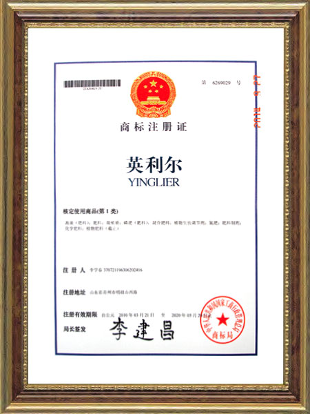 商標(biāo)注冊證--英利爾